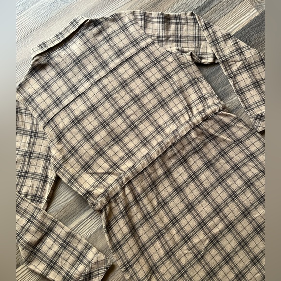 United By Blue NWOT Moraine Flannel Dress-Tan/Blue-Women’s L-Cozy/Western/Comfy - Picture 10 of 11